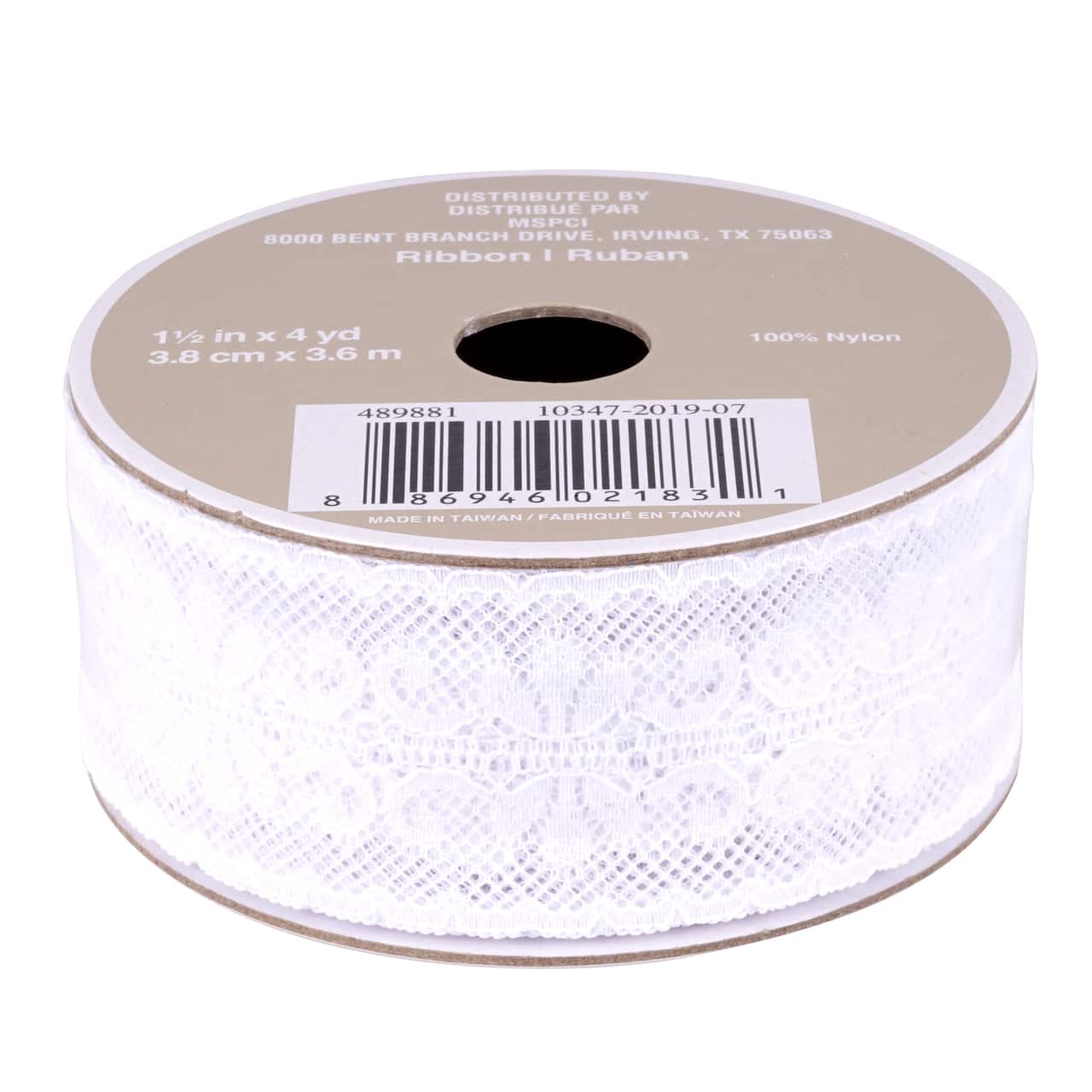 12 Pack: 1.5" x 4yd. Lace Ribbon by Celebrate It® Aria Vintage Blush